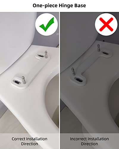 Hibbent Premium Elongated Toilet Seat with Cover Quiet Close, One-Click to Quick Release, Easy Installation Non-Slip Seat Bumpers, Slow Close Toilet Seat and Cover, Easy Cleaning-White Color - style: One-click Elongated 18.5"