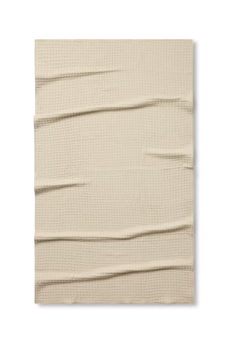 GEOMETRY Taupe Waffle Bath - color: Taupe, size: 31" x 57" (1 Pack)