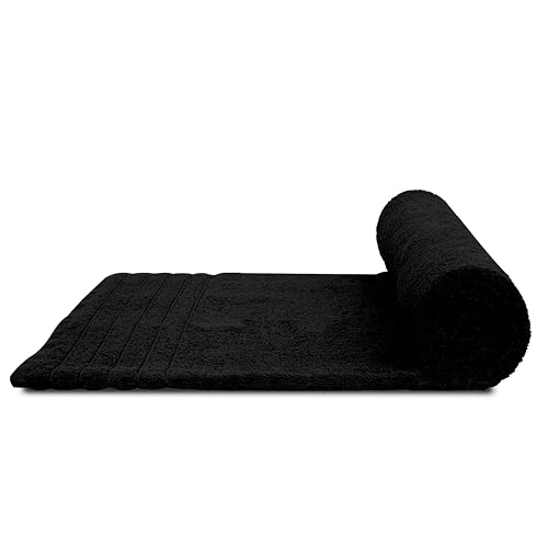 2 Piece Extra Large Bath Sheets 35 x 70 Inches, Black | 100% Cotton, Larger & Lighter Weight, Quicker to Dry, Super Soft & Absorbent, Oversized Bath Towels - color: Black