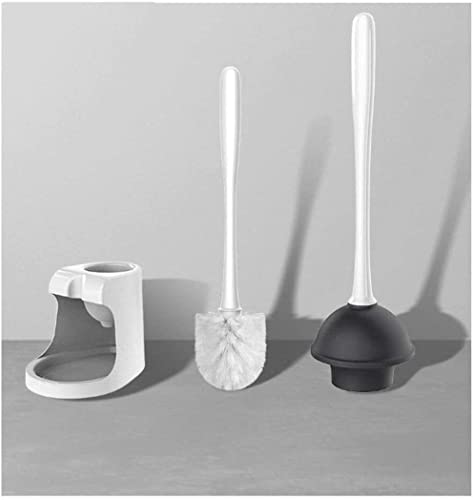 Toilet Brushes Toilet Brush and Plunger Set Ventilation Slots Base Toilet Brush and Holder Set Toilet Cleaning Brush Set for Deep Cleaning Bathroom Brush