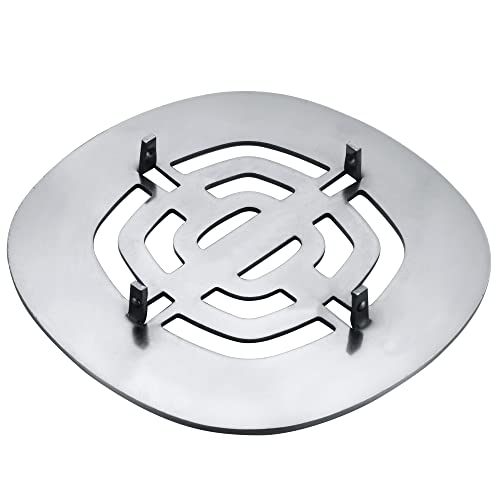 Bropury Easy-to-Install Snap-in Stainless Steel Shower Strainer Shower Drain Grid (Brushed Nickel) - color: Brushed Nickel