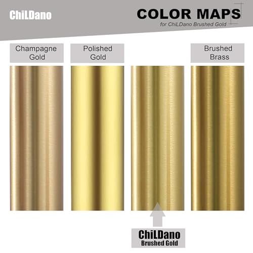 ChiLDano Brushed Gold Bathroom Faucet 3 Hole for Sink Widespread 2 Handles | Gold Vanity Faucet with Drain and Hose, Brushed Brass Gold Sink Faucet for Bathroom, 8 inch 3 Hole Faucets for Bathroom Sink - color: Brushed Gold