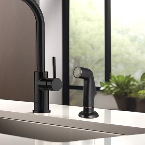 Hygie Rinse Universal Fit Kitchen Sink Spray Attachment, Oil Rubbed Bronze | NSF/ANSI/CAN 372 Certified, Kitchen Sink Side Sprayer Head Compatible with Delta, Moen, Kohler and OEM Brands Spray Head - color: Oil Rubbed Bronze, style: Nozzle Head Only