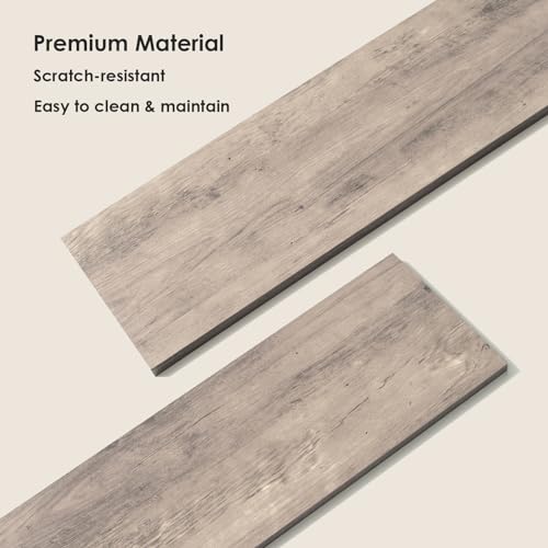 Long Wall Shelves, 31.5" Wall Mounted Shelves with Metal Brackets | Floating Book Shelf, Set of 2, Easy Assembly, Max Load 22lbs, Wood Wall Storage Ledges, Living Room/Bathroom/Bedroom, Greige - color: Greige, size: 31.5 Inch