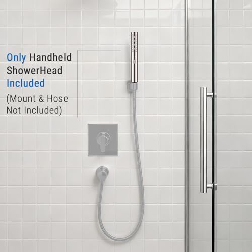 G-Promise All Metal Round 3 Function Handheld Shower Head(Brushed Nickel) | All Metal Construction, 3 Function Modes with Massage, Modern Look, Push Switch, Easy Installation - color: Brushed Nickel, style: Round