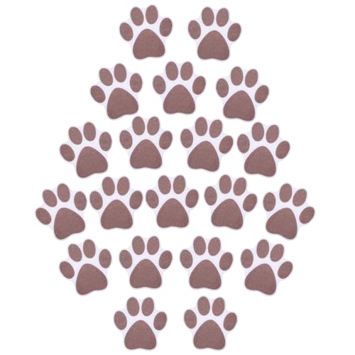 WY LIGHTING LEVEL 20pcs Safety Shower Treads Non-Slip Bathtub Stickers | Adhesive Appliques with Premium Scraper, Bathroom Tubs Shower Treads, Anti Slip Paw Floor Decals, for Bathtub, Pools, Boats