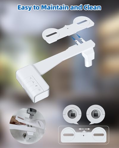 Hibbent 2 Pack Bidet Attachment for Toilet, Non-Electric Dual Nozzle for Frontal & Rear Wash, Adjustable Water Pressure Control, Fresh Water Bidet Toilet Seat, Self Cleaning Water Sprayer, Chrome - color: Silver