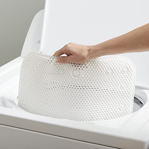 Duck Brand Softex Bath Mat for Tubs, Machine Washable, 17 x 36 Inches, Blue, Skid Resistant (393478)