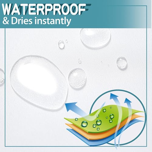 Conbo Mio 3 Pack Hotel Fabric Snap in Shower Curtain Liner Replacement Removable Water Repellent Liner for Bathroom Shower Curtain Liner 70W X 54H - size: 70"W x 54"L (Pack of 3)