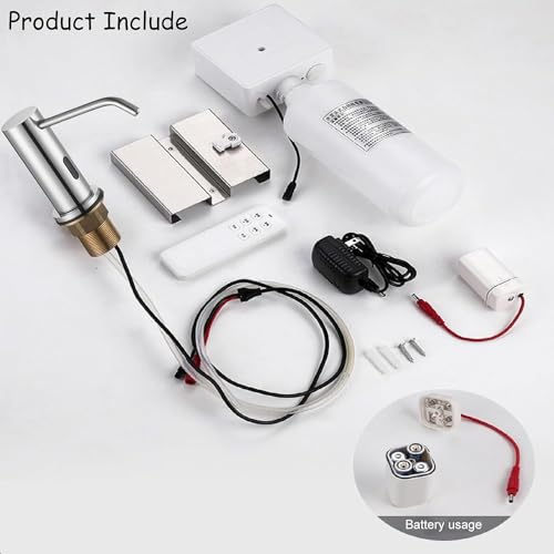 Automatic Soap Dispenser for Kitchen Sink,Touchless Built-in Liquid Soap Dispenser with 33.81oz/1000ml Motion Activated No Touch Sanitizer Dispenser for Bathroom with High Capacity - color: Chrome