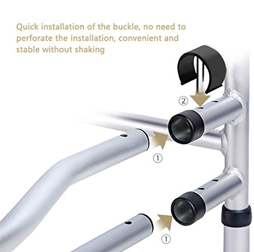 Toilet Safety Frame Free Standing Toilet Grab Bars Surrounding Rail Bathroom Handrail Adjustable Height with Safety Handles for Elderly, Disabled, Handicapped, Bathroom ALGFree