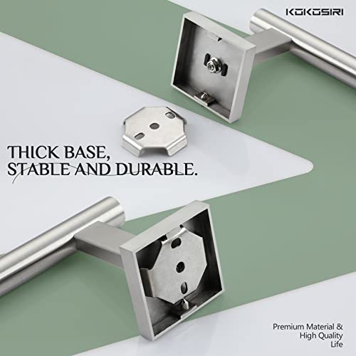 KOKOSIRI Towel Holder Brushed Nickel Bathroom Accessory Hand Towel Bars Wall Mounted Kitchen Cabinet Paper Holder Stainless Steel 2 Pack, B3008BR-P2 - color: Brushed Nickel, size: 2 Pack