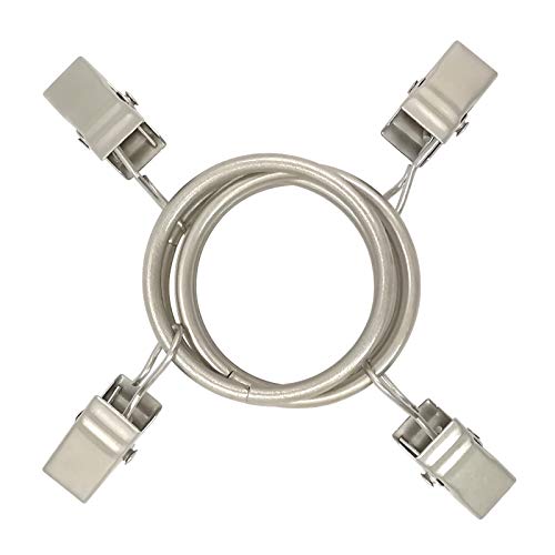 90 Pack Curtain Rings with Clips, Drapery Clips with Rings, Drapes Rings 1.26 in Interior Diameter, Fits up to 1 in Curtain Rod, Matte Silver - color: Matte Silver, size: 1.26" I D 90 Pack