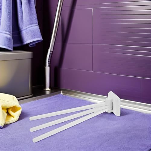 KICHOUSE 2pcs Swivel 3-Arm Stainless Steel Towel Rack, No Drill Wall Mounted Swing Out Holder Space Saving for Bathroom Kitchen RV Laundry Room