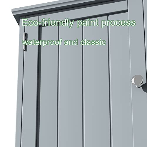 ChooChoo Bathroom Wall Cabinet with Adjustable Shelves,Grey | Wall Mounted,2-Door,3 Open Shelves,Medicine Cabinets,Space Saver Storage,Over The Toilet,Bathroom,Living Room - color: Grey