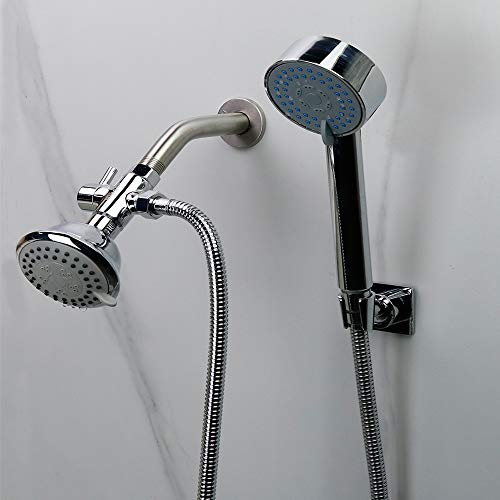 Brass Shower Arm Diverter Valve for Hand Held Showerhead and Fixed Spray Head,G 1/2 3-Way Bathroom Universal Shower System Replacement Part(Polished Chrome) - color: Chrome