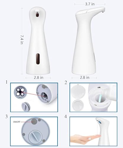 Automatic Touchless Soap Dispenser with IPX6 Waterproof Rating for Bathroom and Kitchen Countertop