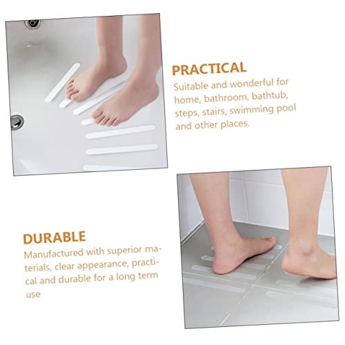 ULTECHNOVO 12pcs Slip Shower Stickers for Bathtub Safety Transparent Non Skid Strips Easy to Install for Bathroom Kitchen Stairs Floors and Swimming Pools