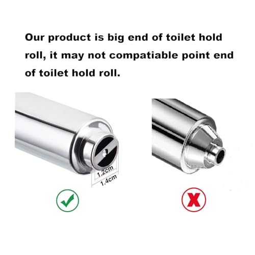 TuoxinEM 2 Pieces Universal Plastic Spring Loaded Toilet Paper Holder Roller Replacement, Chrome (Silver)