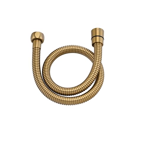 31 Inches 304 Stainless Steel Shower Hose Extra Short Gold | Handheld Shower Head Hose Replacement,Anti Winding Interface,With Brass Insert And Nut-durable & Flexible Rv Shower Hose - color: Gold, size: 31 Inch