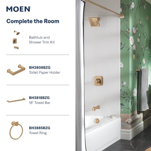 Moen Genta LX Bronzed Gold Two-Handle High Arc Widespread Bathroom Sink Faucet, for 3-Hole Setups, Valve Included, TV6708BZG - color: Bronzed Gold