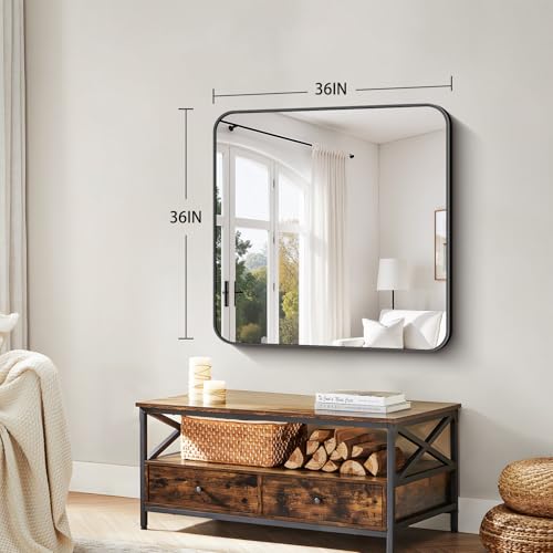 Koonmi Bathroom Wall Mirror,36x36 Inch Large Vanity Mirror for Over Sink - size: 36"L x 36"W