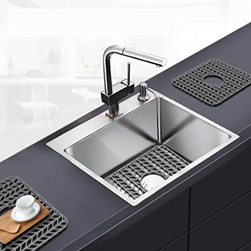Sink Protectors for Kitchen Sink16.2"x 12.5"Center Silicone Sink Mat | Various sizes and styles,Protector for sinks and dish,Withstand to 500F,Food-grade silicone.Non-slip and raised feet - size: 16.4"x12.5"