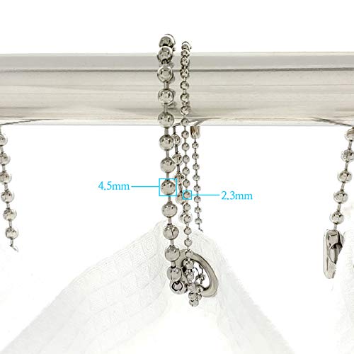 Shower Curtain Hooks Rings, Shower Hooks for Bathroom Shower Rods Curtains, Set of 12 Hooks, spa-Quality Look-Black - color: Black, size: 6 Inch
