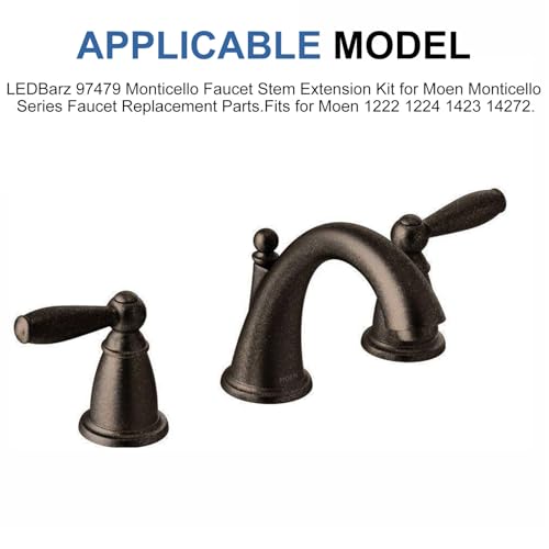 Upgrade 97479 Stem Extension Kit for Moen Monticello Series Widespread Bathroom Sink Faucet replacement parts for Moen 1222 1224