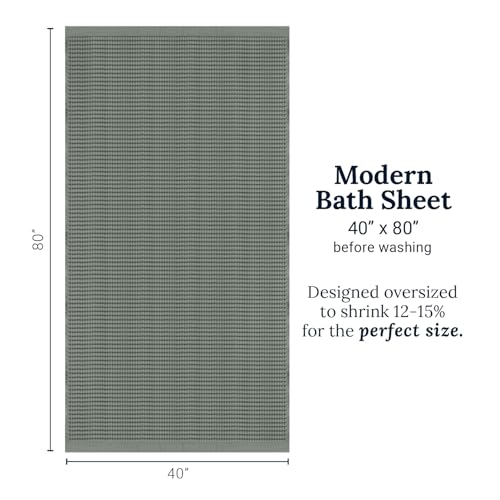 GILDEN TREE Waffle Bath Sheet Quick Dry Towel, Thin Luxury Bath Towels, Bath Sheets 40x80 Large Bath Towels, Modern Style (Sage Grey) - color: Sage Grey, size: Bath Sheet (40" x 80")