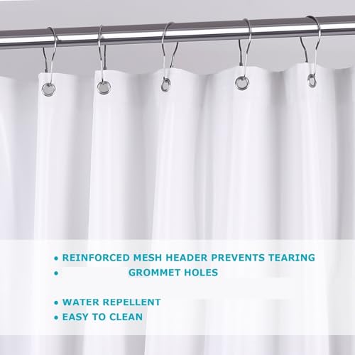 Shower Curtain Liner Heavy Duty Plastic Shower Curtain for Bathtubs Waterproof Weighted Bathroom Shower Liner(180 * 180cm)