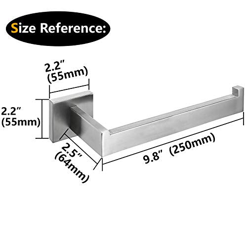 Nolimas Brushed Nickel Bath Hand Towel Bar Single Bars Towel Ring Classic Wall Mounted SUS304 Stainless Steel Bathroom Square Towel Rack Toilet Kitchen Towel Shelf Single Layer