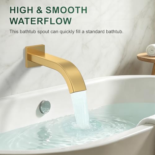 Rain Shower System with Rough-in Valve, Ceiling Mount Shower Faucet Set with 12" & 6" Dual Rain Shower Heads, 2-in-1 Handheld Shower, Tub Spout, 4-Function Complete Shower Fixture,Brushed Gold - color: Brushed Gold, size: Ceiling Mount-12"+6" head with Tu