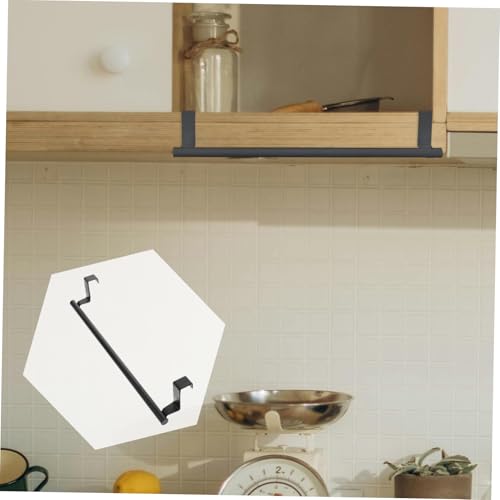 WOONEKY Stainless Steel Over Door Towel Rack Space-Saving Towel Holder for Bathroom and Kitchen and Stylish Cabinet Door Hanger for Multiple Finish