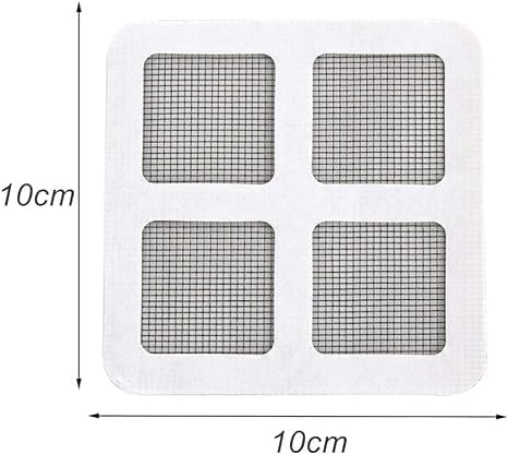 25 Pack,4" X 4" Disposable Shower Drain Cover Hair Catcher, Square Shower Drain Mesh Sticker, Bathroom, Laundry, Bathtub, Kitchen, Sink, for Human & Pet (25 PCS)