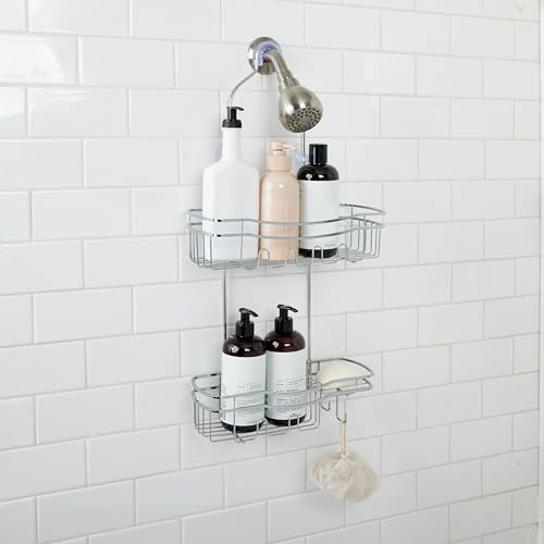 Bath Bliss Ultimate Adhesive Shower Caddy in Chrome