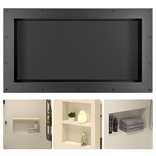 Suteck 16"x28" Shower Niche, Single Large Shelf Tile-Ready Storage Box | Large 24"x12" Inner Space | 100% Waterproof ABS | Over/Flush Mount, Vertical/Horizontal | Multi-Scene For Bathroom, Kitchen - size: 16x28"