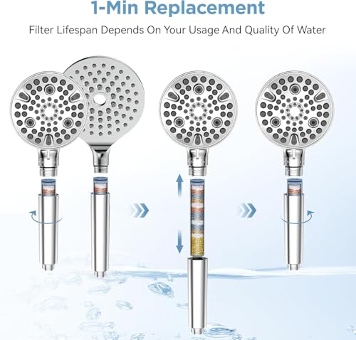 MakeFit Shower Head Filter Replacement Cartridge for SSJ781/DSSJ781/ DSSJ781-01/DSS1581 MakeFit Filtered Handheld Shower Head (1-PACK) - style: 1-PACK