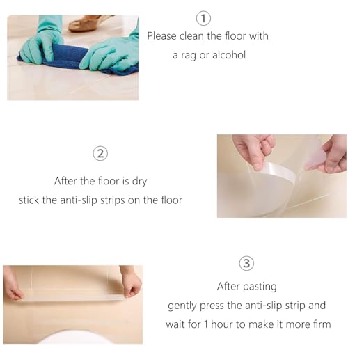 Anti-Slip Shower Stickers (24 PCS), Safe And Non-Slip Bathtub Strips, Not Easy To Move When Stepped On, Transparent And Beautiful, Easy To Install, Suitable For Bathtubs, Showers And Kitchens - size: 15IN