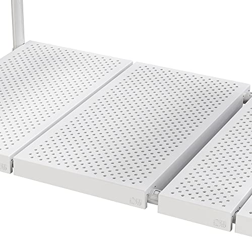 Deco Brothers Under Sink 2 Tier Expandable Shelf Organizer, White - color: White