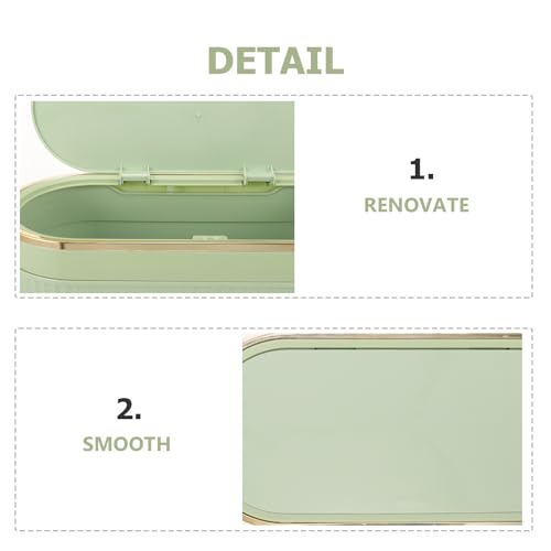 Healifty Bathroom Trash Can with Lid Narrow Plastic Waste Bin Sealed Small Trash Basket for Bedroom Office Toilet Home Use
