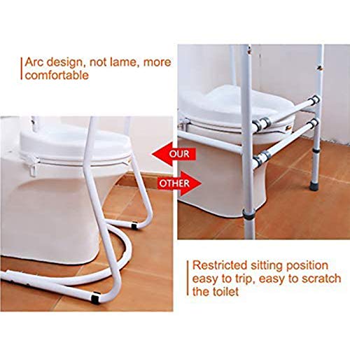 Toilet Safety Frame Toilet Surrounding Rail Offers Support, Free Standing Toilet Frame, Ideal for Eldery, Handicapped, and Disabled Aid