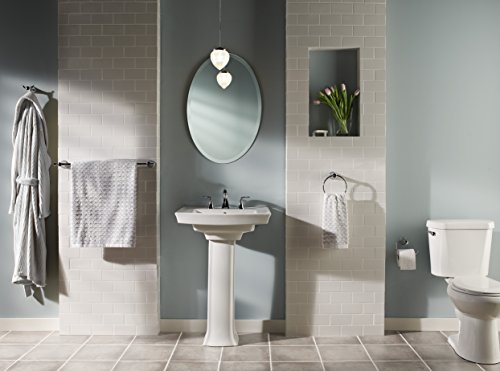 Pfister Pasadena 8 in Widespread Bathroom Sink Faucet 3 Hole Double Handle Polished Chrome Vanity Faucet with Push & Seal Drain and Pfast Connect Technology LF049PDCC - color: Polished Chrome