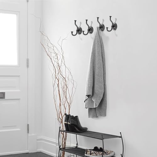 1 Pack 4-1/2 Inch Zinc Alloy Oil Rubbed Bronze Towel Hooks | Solid Metal | Wall Mount | Robe Hooks | Coat Hooks | For Bathroom, Shower, Bedroom, Entryway | Bathroom Hardware Accessories - color: Oil Rubbed Bronze