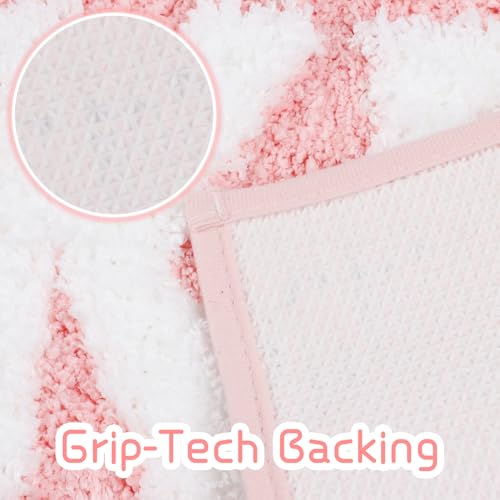 Pink Get Naked Bath Mat Girly Funny Small Bathroom Rugs | Non Slip Washable Bath Rug Quick Dry Absorbent Soft Microfiber Bathmat,17 * 24 Inch - color: Pink, size: 17*24"