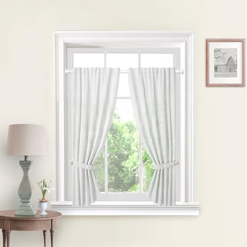 AIZESI Tension Rod 18-36 inch,1Pcs White Adjustable Tension Curtain Rod No Drilling Small Tension Rod Spring Tension Curtain Rod Expandable Curtain Rod - color: White, size: 18“-36“-1P