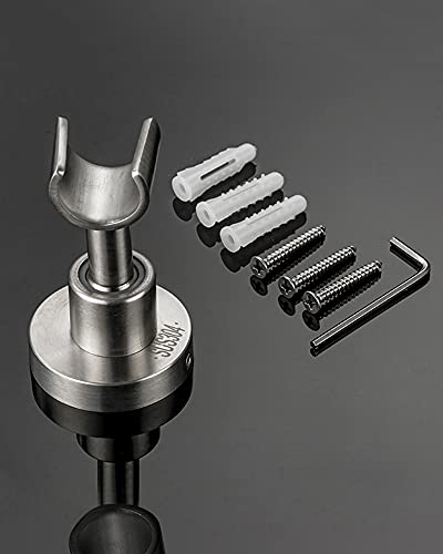 PHASAT Handheld Shower Head Holder Adjustable 304 Stainless Steel Handheld Shower Head Bracket Holder Wall Mount,Shower Wand Holder Brushed Nickel,A13021N - size: Brushed Nickel