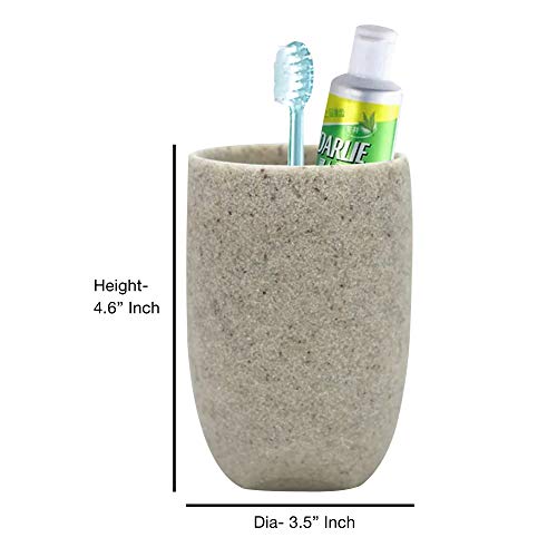 nu steel Brogan Tumbler, Makeup Brush Holder and Toothbrush Cup for Bathroom, Countertop, Desk, Dorm, College, and Vanity -Resin