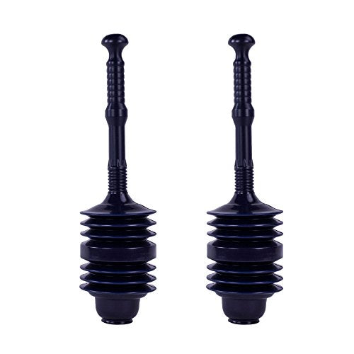 1 or 2 Pack of Heavy Duty Bellows Style Power Toilet Plunger (2)
