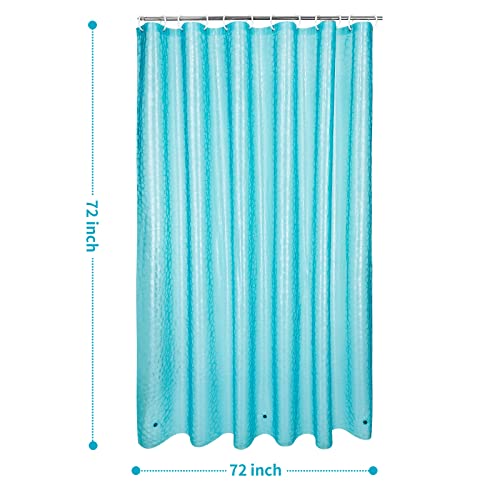 Bostofy Shower Curtain Liner,Waterproof Heavyweight 8g EVA Shower Liner with 3 Magnets and 12 Rustproof Metal Grommets, 72" W x 84" L - color: Blue Cube, size: 72"W x 84"L (Pack of 1)